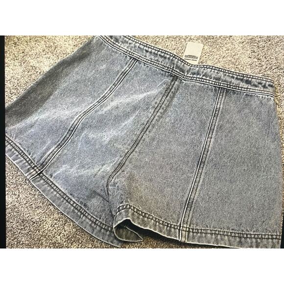 NWT MINKPINK SUMMER BLOWOUT SHAYNA DENIM SHORTS HIGH WAISTED XS 100 Cotton - Picture 7 of 8